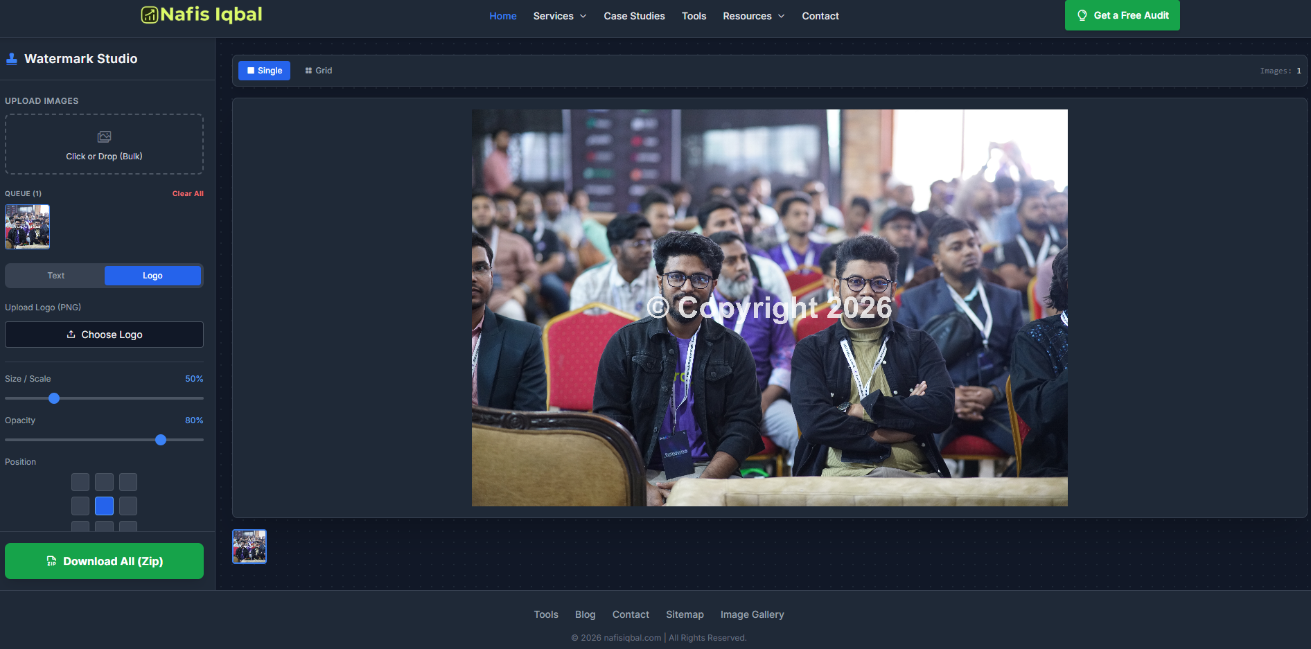 Image watermark tools